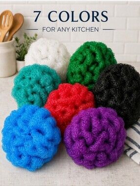 Handmade Set Of 5 Kitchen Scrubbies